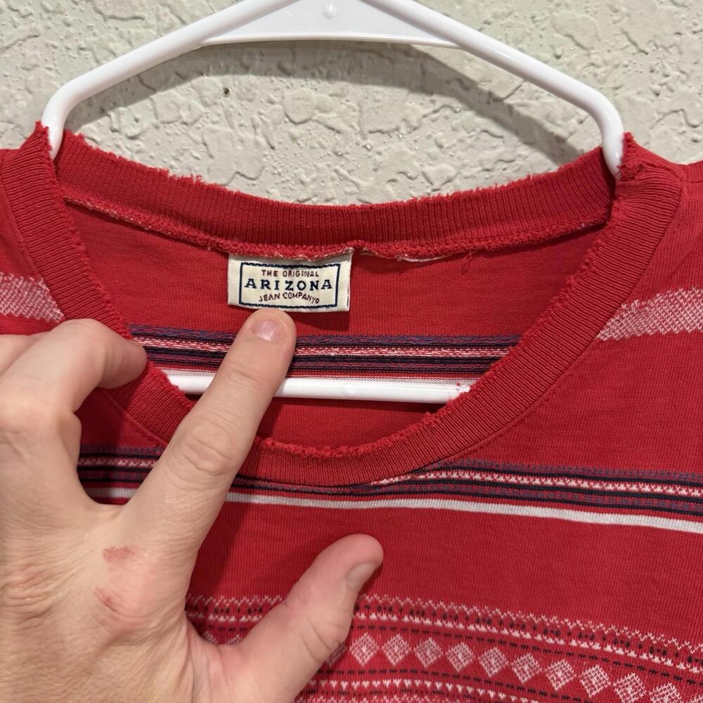 Women's 90s RARE Embroidered Arizona Jean Co. Striped Western Shirt‎ Size Medium - Picture 6 of 6